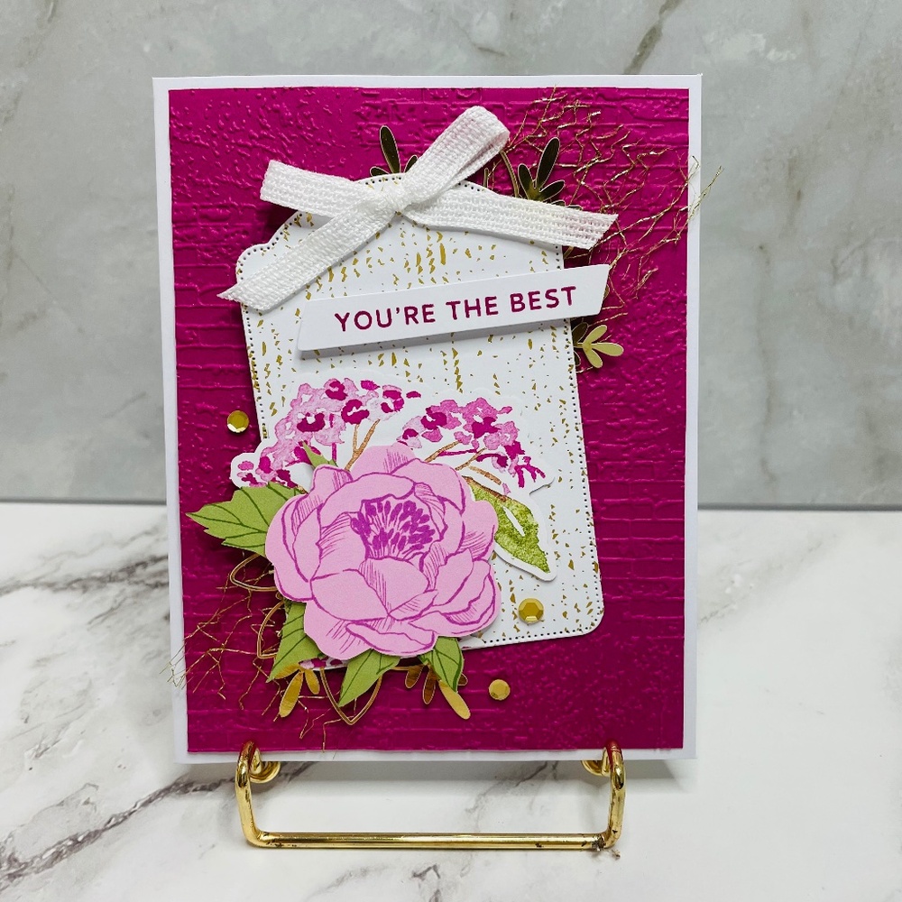 You’re the Best Floral Handmade Greeting Friend Card